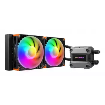 COUGAR Poseidon Ultra 240 CPU-vesijäähdytys, ARGB, musta, All-in-One-nestekühler, 12 cm, 500 RPM, 2200 RPM, musta