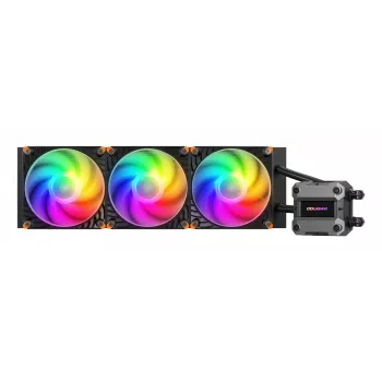 COUGAR Poseidon Ultra 360 CPU-vesijäähdytys, ARGB, musta, All-in-One-nestekühler, 12 cm, 500 RPM, 2200 RPM, musta