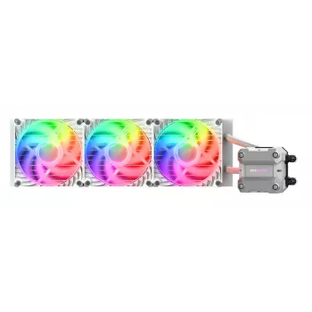 COUGAR Poseidon Ultra 360 CPU-vesijäähdytys, ARGB, valkoinen, All-in-One-nestekühler, 12 cm, 500 kierr./min, 2200 kierr./min, valkoinen