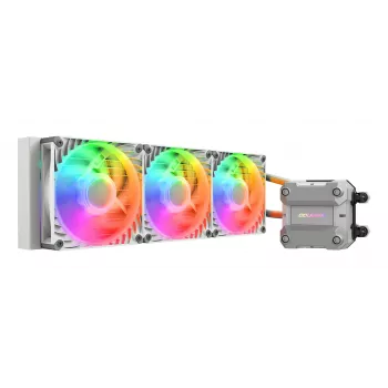 COUGAR Poseidon Ultra 360 CPU-vesijäähdytys, ARGB, valkoinen, All-in-One-nestekühler, 12 cm, 500 kierr./min, 2200 kierr./min, valkoinen
