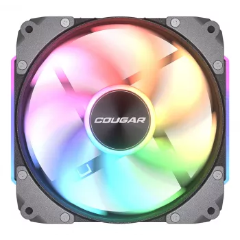 COUGAR Apolar 120 ARGB -kotelotuuletin, musta, tuuletin, 12 cm, musta