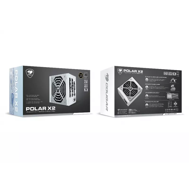 COUGAR POLAR X2 1050W virtalähde ATX3.1 / 80 Plus Platinum / modulaarinen