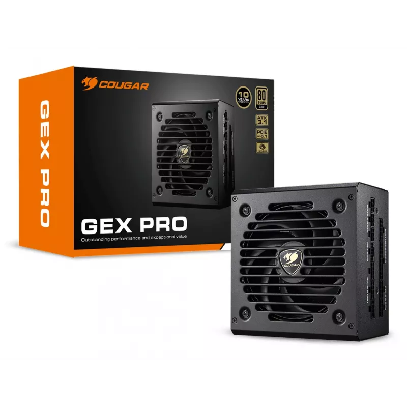 COUGAR virtalähde GEX PRO 750W ATX3.1 / 80 Plus Gold / modulaarinen