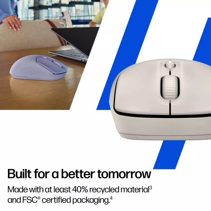 HP 400 hiljainen vaahteranvärinen langaton hiiri, molempikätinen, RF Wireless + Bluetooth, 6000 DPI, beige