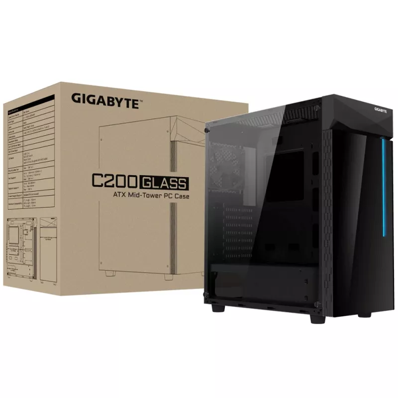 PC-kotelo GIGABYTE C200 Midi Tower musta