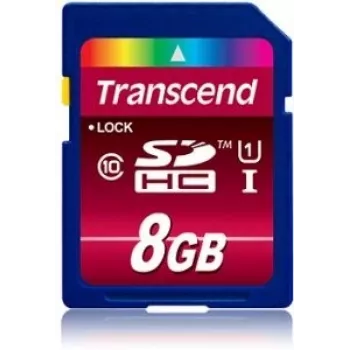 Flash-muisti Transcend 8GB SDHC Class 10 UHS-I TS8GSDU1