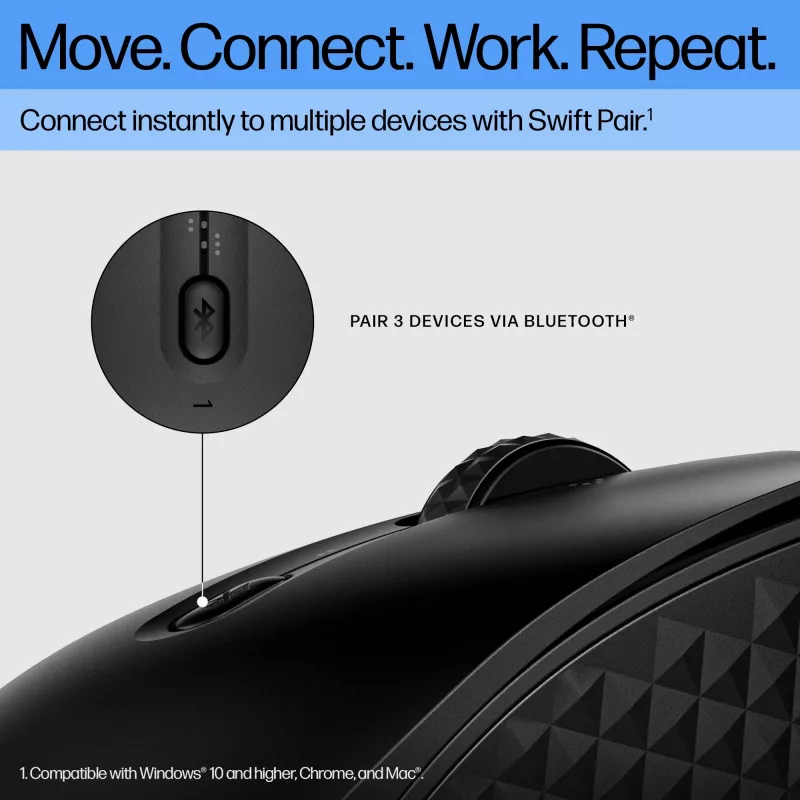 HP 420 ohjelmoitava Bluetooth-hiiri, molempikätinen, Bluetooth, 4000 DPI, musta