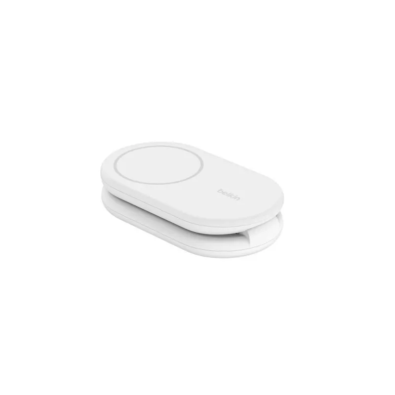 BELKIN Boostcharge Qi2 15w Magnetic 2in1 -teline – valkoinen