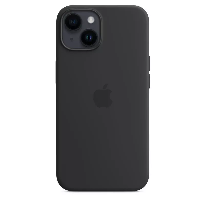 Suojakotelo Apple iPhone 14 silikonikotelo MagSafe-yhteensopiva keskiyö