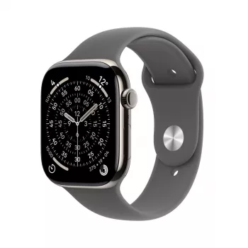 APPLE Watch Series 11 GPS + Cellular 46 mm luonnollinen titaanikuori Stone Grey -sport-rannekkeella M/L