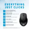 HP 430 monilaite langaton hiiri, molempikätinen, optinen, RF langaton + Bluetooth, 1200 DPI, musta
