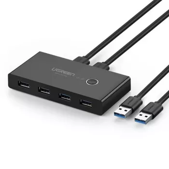 Ugreen 30768 USB-keskitin USB 3.2 Gen 1 (3.1 Gen 1) Type-A 5000 Mbit/s musta