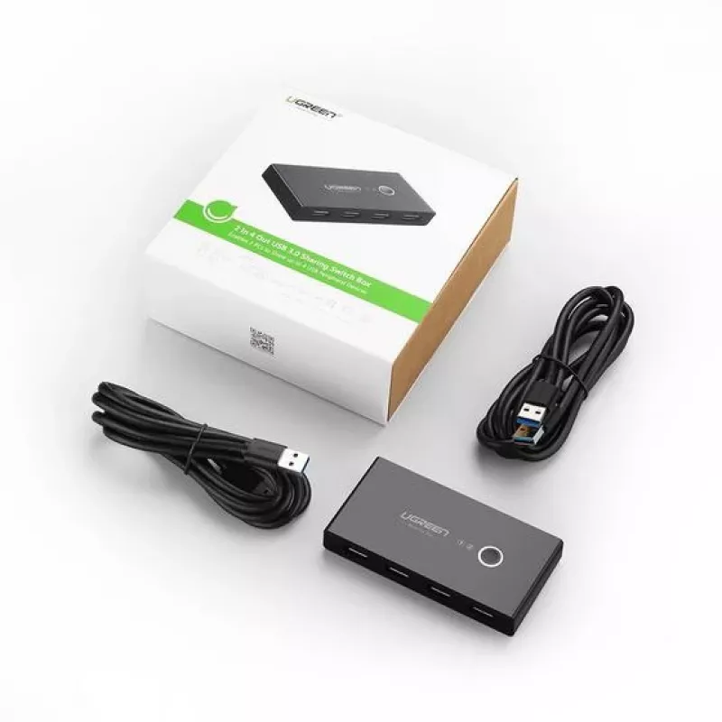 Ugreen 30768 USB-keskitin USB 3.2 Gen 1 (3.1 Gen 1) Type-A 5000 Mbit/s musta