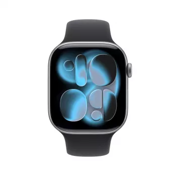 APPLE Watch Series 11 GPS + Cellular 46mm Space Gray -alumiinikotelo mustalla sport-rannekkeella S/M