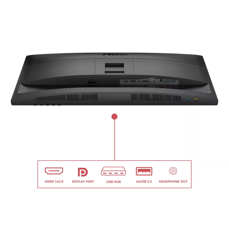 AOC E4 Q27E4CV -tietokonenäyttö 68,6 cm (27 inch) 2560 x 1440 pikseliä Quad HD LED musta
