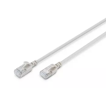 DIGITUS ohut verkkokaapeli - CAT6A - F-FTP - 1 m - harmaa