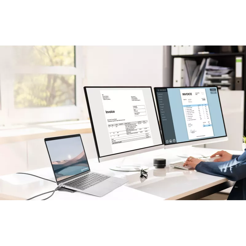 Telakka/keskitin Manhattan USB-C 10 porttia 4K 60Hz Power Delivery