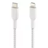 BELKIN Lightning-USB-C-kaapeli punottu 1m valkoinen