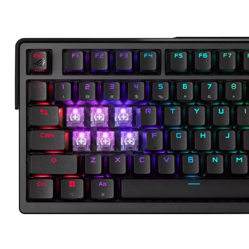 ASUS ROG Azoth Extreme näppäimistö pelaaminen USB + RF langaton + Bluetooth QWERTZ musta