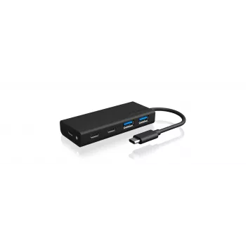 ICY BOX IB-HUB1426-CPD USB 3.2 Gen 1 (3.1 Gen 1) Type-C 5000 Mbit/s musta