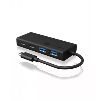 ICY BOX IB-HUB1426-CPD USB 3.2 Gen 1 (3.1 Gen 1) Type-C 5000 Mbit/s musta