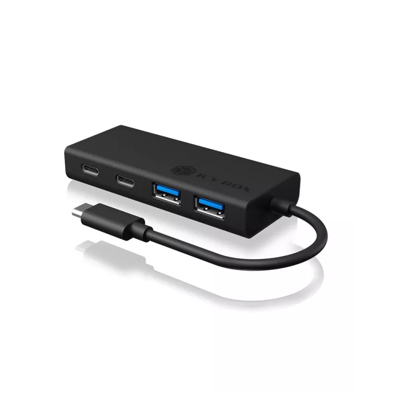 ICY BOX IB-HUB1426-CPD USB 3.2 Gen 1 (3.1 Gen 1) Type-C 5000 Mbit/s musta