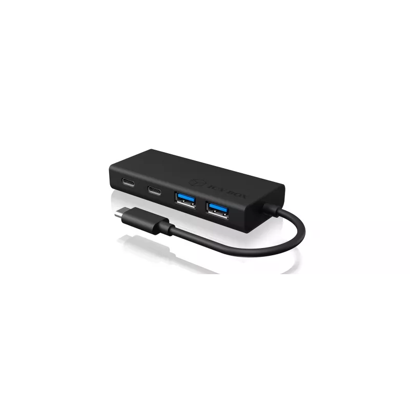 ICY BOX IB-HUB1426-CPD USB 3.2 Gen 1 (3.1 Gen 1) Type-C 5000 Mbit/s musta