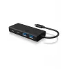 ICY BOX IB-HUB1426-CPD USB 3.2 Gen 1 (3.1 Gen 1) Type-C 5000 Mbit/s musta
