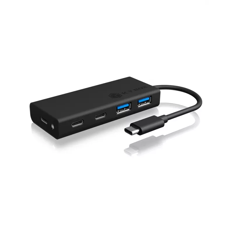 ICY BOX IB-HUB1426-CPD USB 3.2 Gen 1 (3.1 Gen 1) Type-C 5000 Mbit/s musta