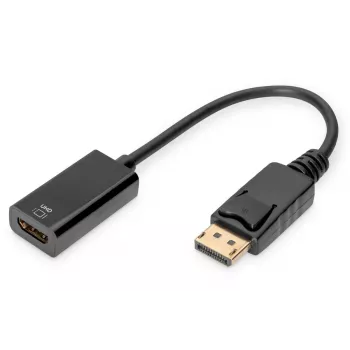 DIGITUS DP - HDMI -kaapeli 20 cm musta DP - HDMI Type-A M/F HDMI 2.0
