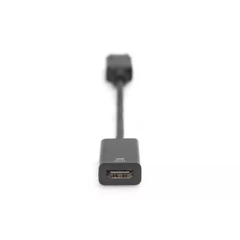 DIGITUS DP - HDMI -kaapeli 20 cm musta DP - HDMI Type-A M/F HDMI 2.0