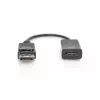 DIGITUS DP - HDMI -kaapeli 20 cm musta DP - HDMI Type-A M/F HDMI 2.0
