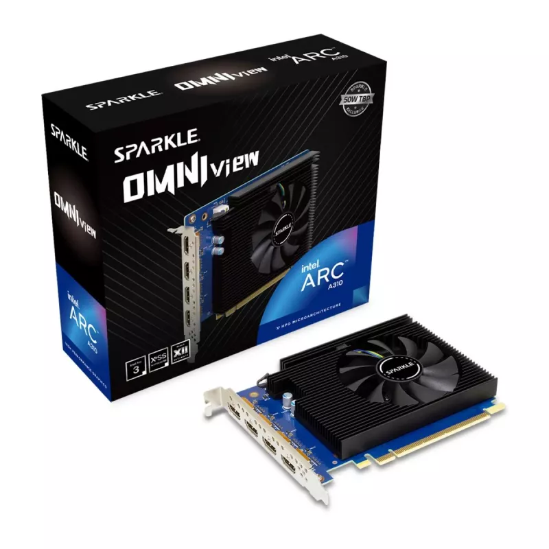 Näytönohjain Sparkle Intel Arc A310 OMNI View — 4 GB GDDR6, 2000 MHz, PCIe 4.0 x8