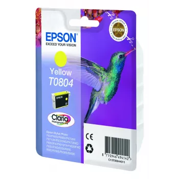 Epson Hummingbird yksittäispakkaus keltainen T0804 Claria Photo -muste