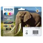 Epson Elephant monipakkaus 6 väriä 24 Claria Photo HD -muste, vakiomäärä, musta, syaani, vaaleansyaani, magenta, vaaleanmagenta, keltainen, 5,1 ml, 4,6 ml, 6 kpl, monipakkaus