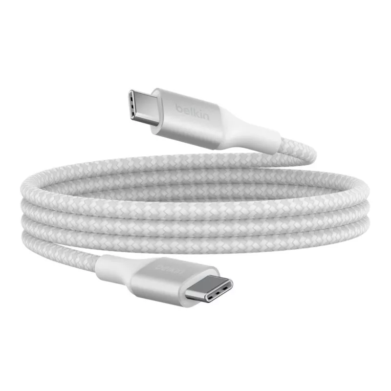 BELKIN USB-kaapeli - BoostCharge - USB-C - USB-C -kaapeli 240W - 1m - valkoinen