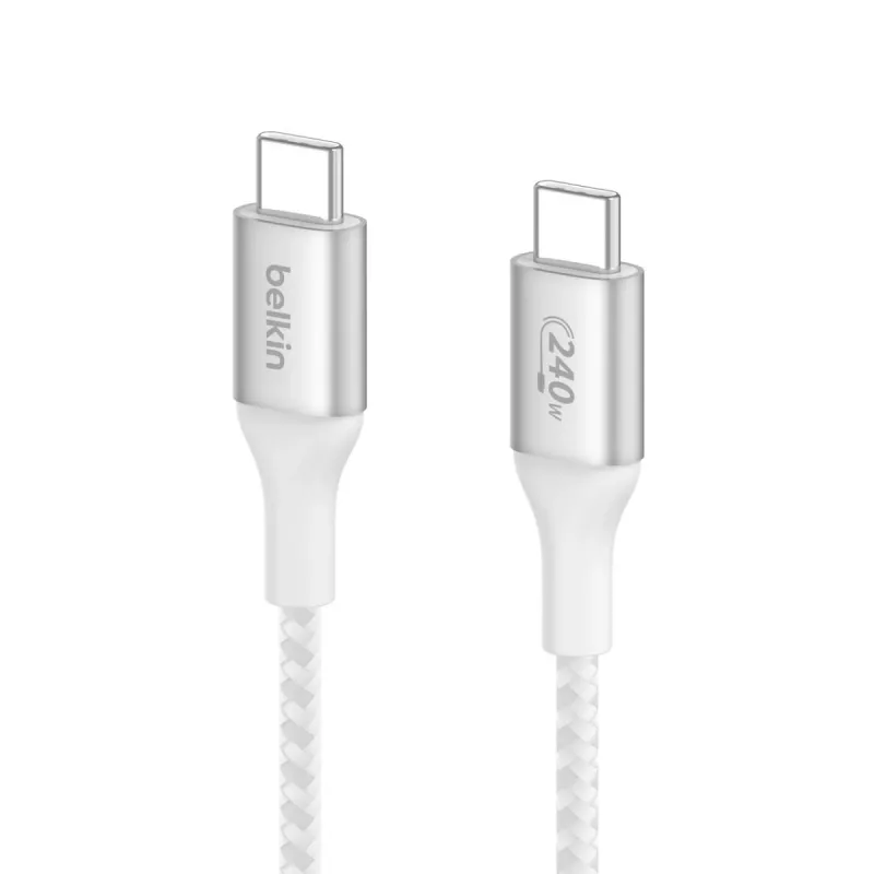 BELKIN USB-kaapeli - BoostCharge - USB-C - USB-C -kaapeli 240W - 1m - valkoinen