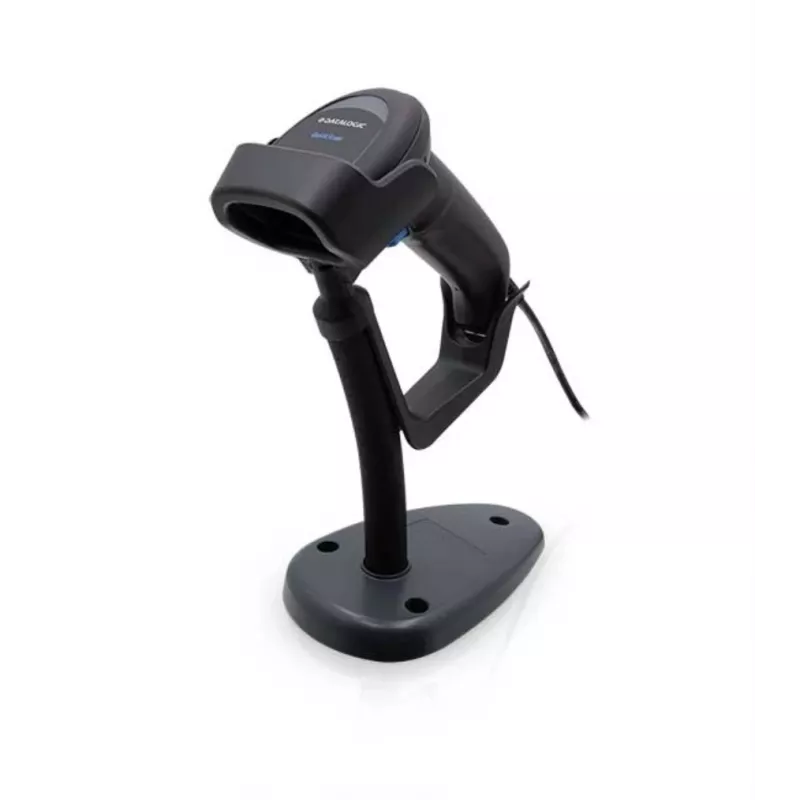 DATALOGIC QuickScan Lite 2500 2D-kuvauslaite-sarja spiraalikaapelilla USB + jalusta musta