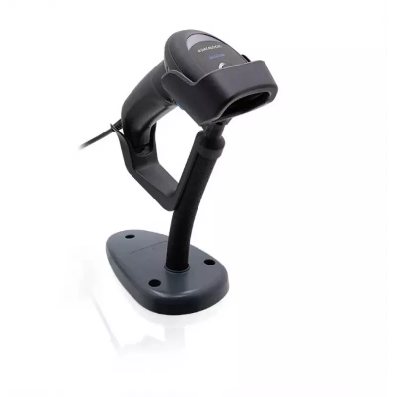DATALOGIC QuickScan Lite 2500 2D-kuvauslaite-sarja spiraalikaapelilla USB + jalusta musta