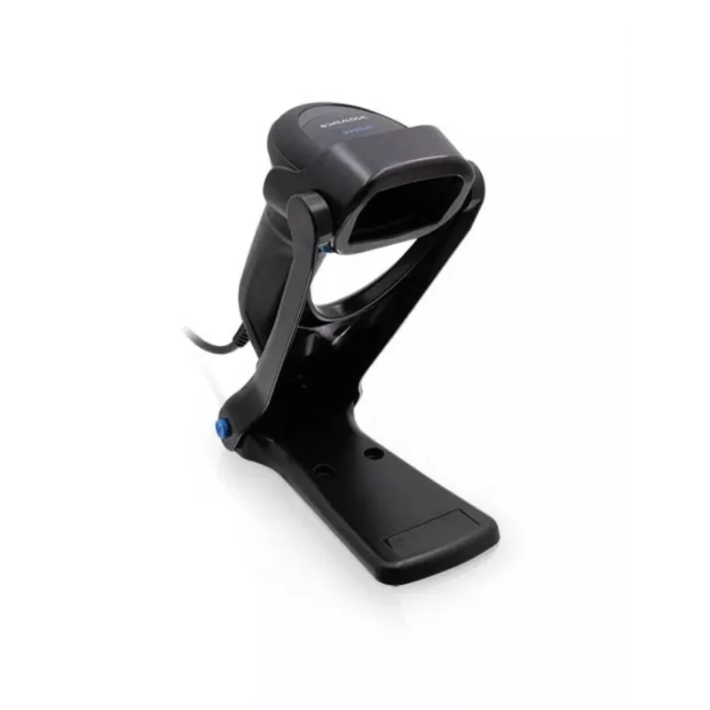DATALOGIC QuickScan Lite 2500 2D-kuvauslaite-sarja spiraalikaapelilla USB + jalusta musta