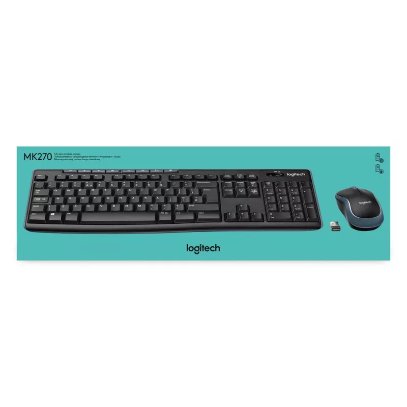 LOGITECH Wireless Desktop Mk270 - Azerty belgialainen