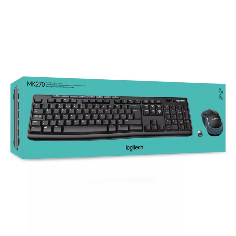 LOGITECH Wireless Desktop Mk270 - Azerty belgialainen
