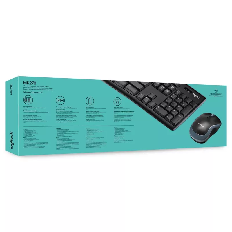 LOGITECH Wireless Desktop Mk270 - Azerty belgialainen