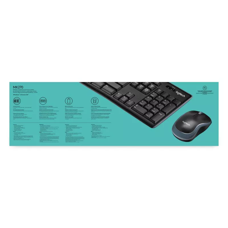 LOGITECH Wireless Desktop Mk270 - Azerty belgialainen
