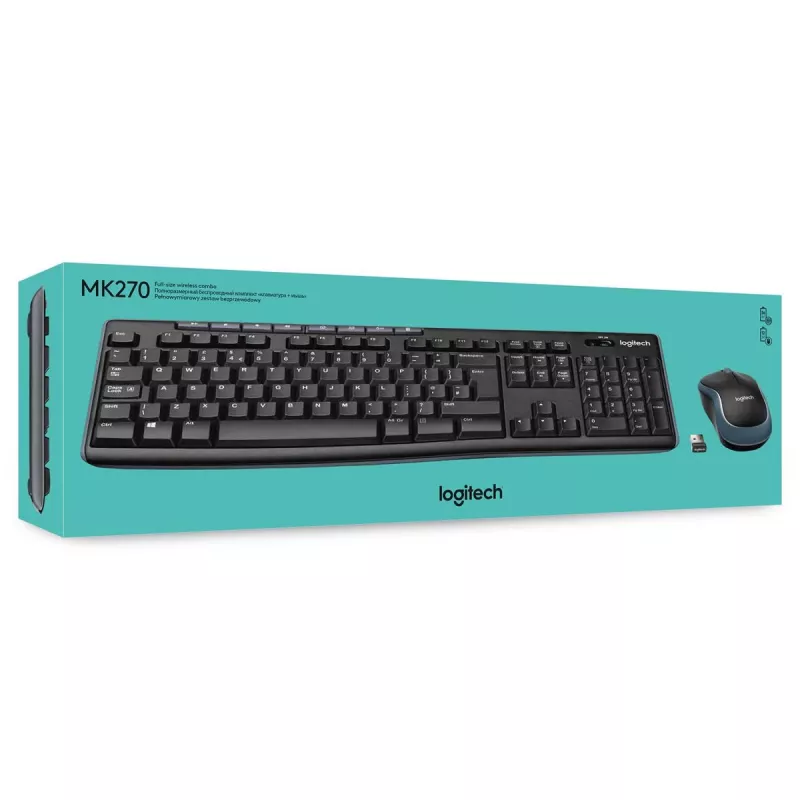 LOGITECH Wireless Desktop Mk270 - Azerty belgialainen