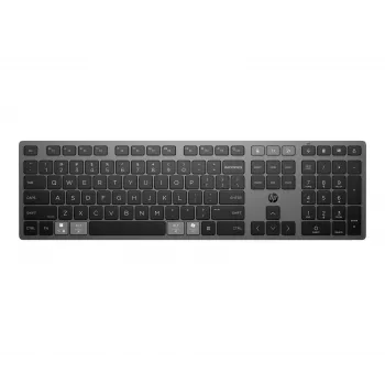 HP 725 Multi-Device ladattava langaton näppäimistö, täysikokoinen (100%), langaton, RF Wireless + Bluetooth, musta