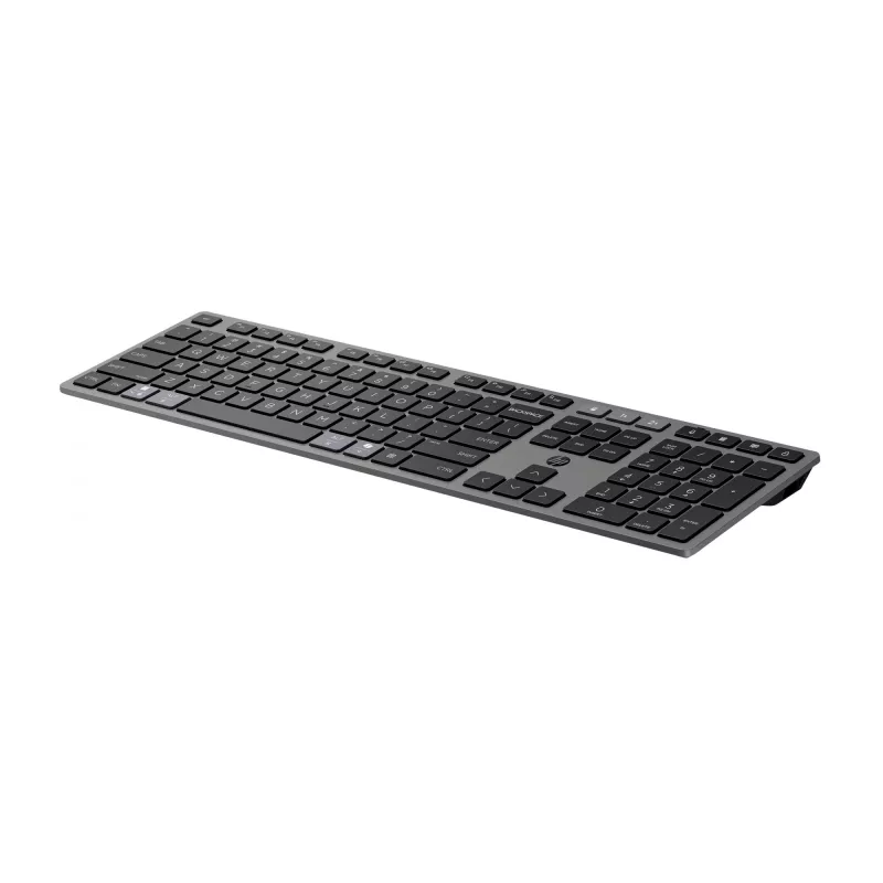 HP 725 Multi-Device ladattava langaton näppäimistö, täysikokoinen (100%), langaton, RF Wireless + Bluetooth, musta