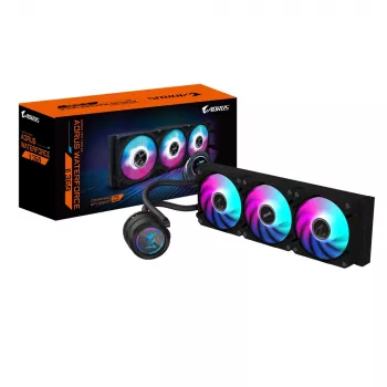 GIGABYTE AORUS WATERFORCE II 360 AIO neste-CPU-jäähdytin - 3x120mm ARGB-tuuletin, liukusisäänmenolukitusmekanismi, DAISY-CHAIN, yhteensopiva Intel LGA 1851 ja AMD AM5 kanssa