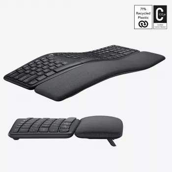 LOGITECH Ergo K860 - langaton jaettu näppäimistö grafiitti Qwerty US/International