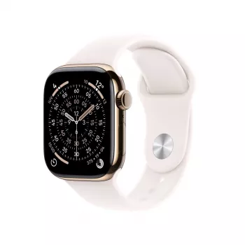 APPLE Watch Series 11 GPS + Cellular 46mm kulta titaanikuori ja Light Blush -urheiluranneke S/M